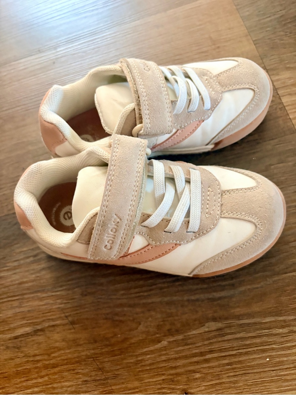 Colloky kids Neutral Pink Accent Sneakers - Comfortable Everyday Shoes